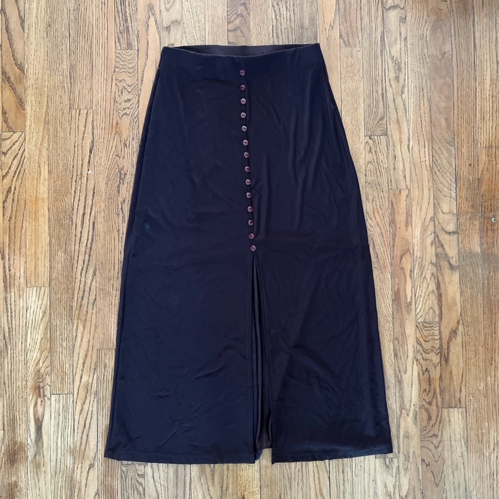Vintage chocolate brown maxi skirt